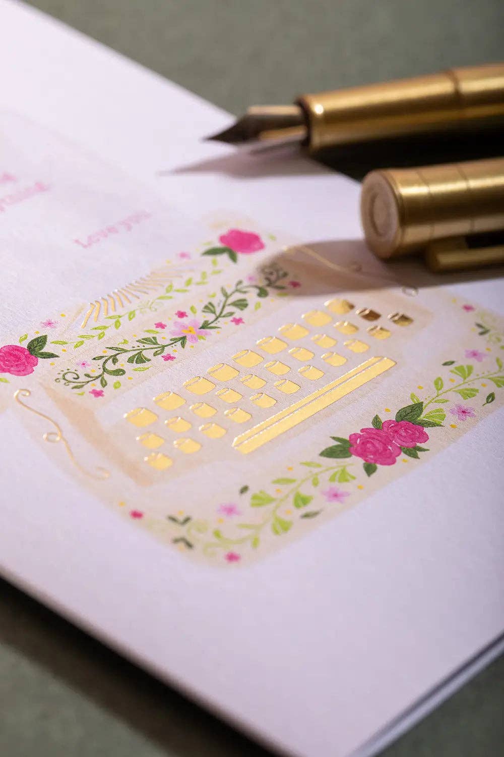 Love you mum typewriter - Greeting card