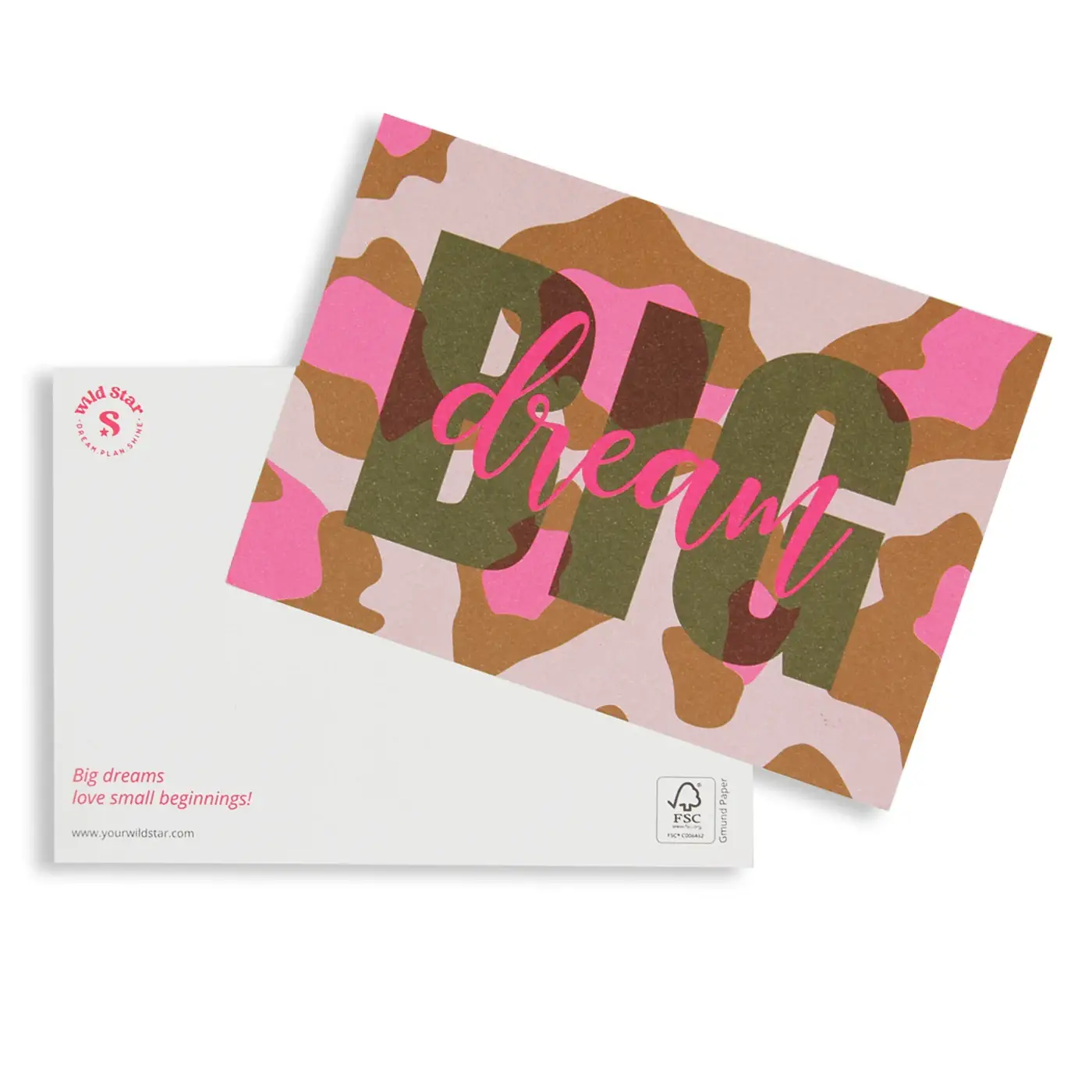Postcard│dream BIG│Camouflage│