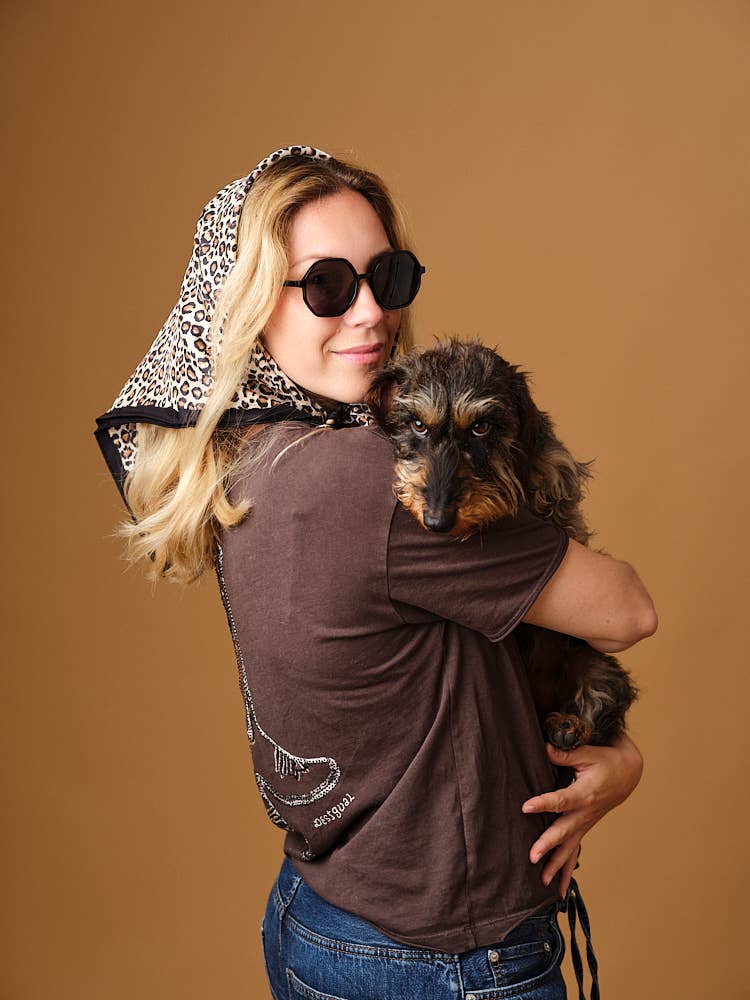 Leopard Scarf Pure Silk: Little Leopard