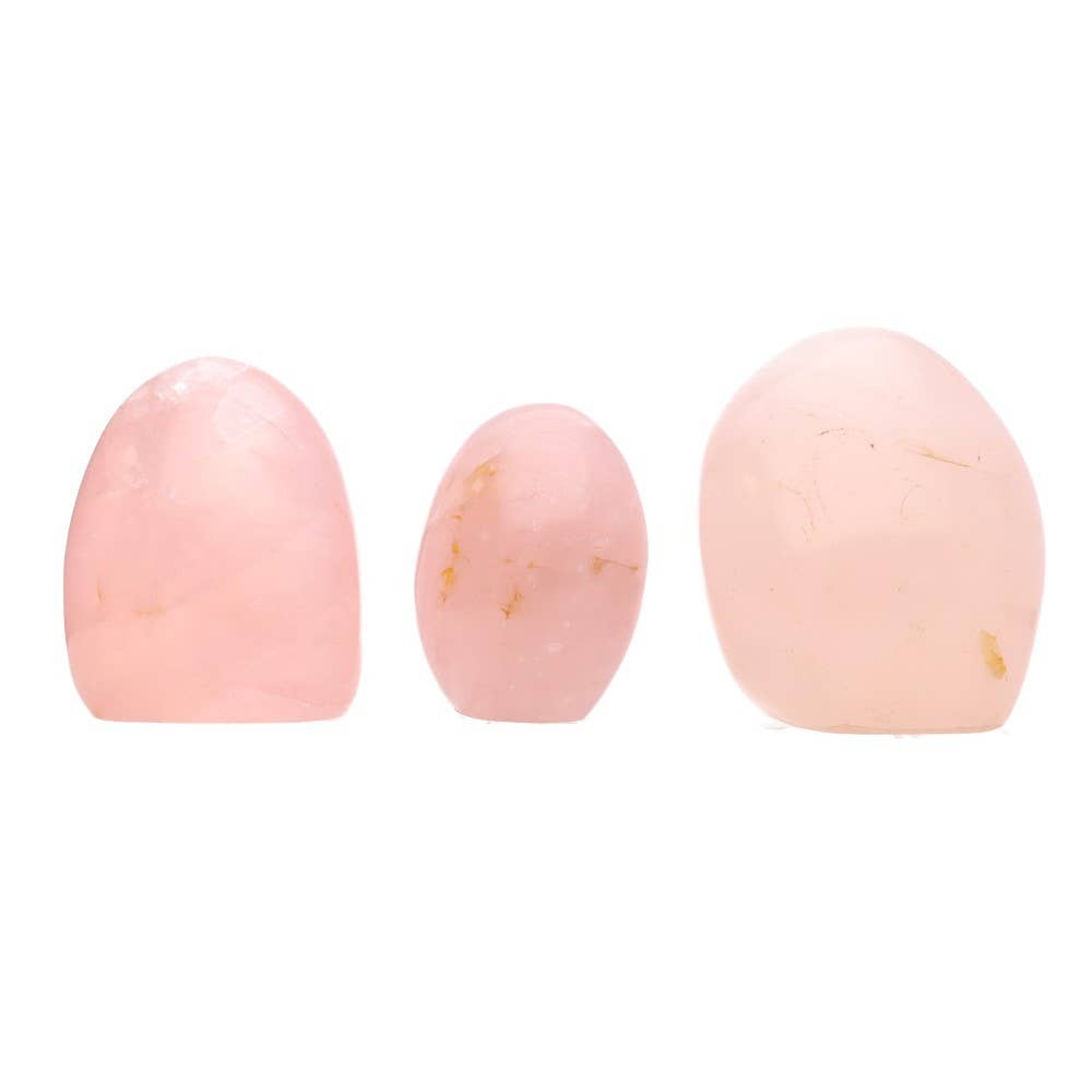 Polished rose quartz shapes: Package 0.500 kg