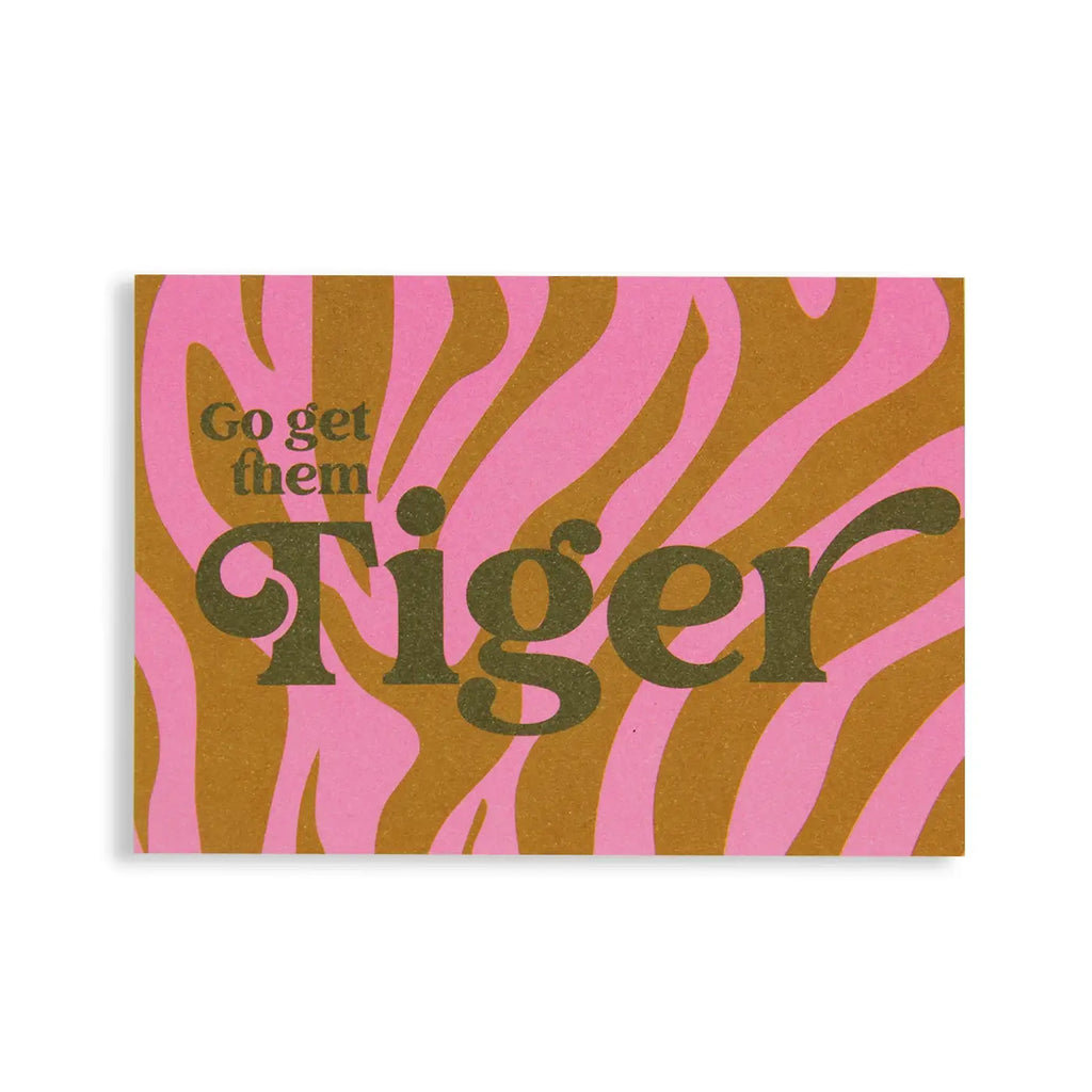 Postcard│go get them TIGER│