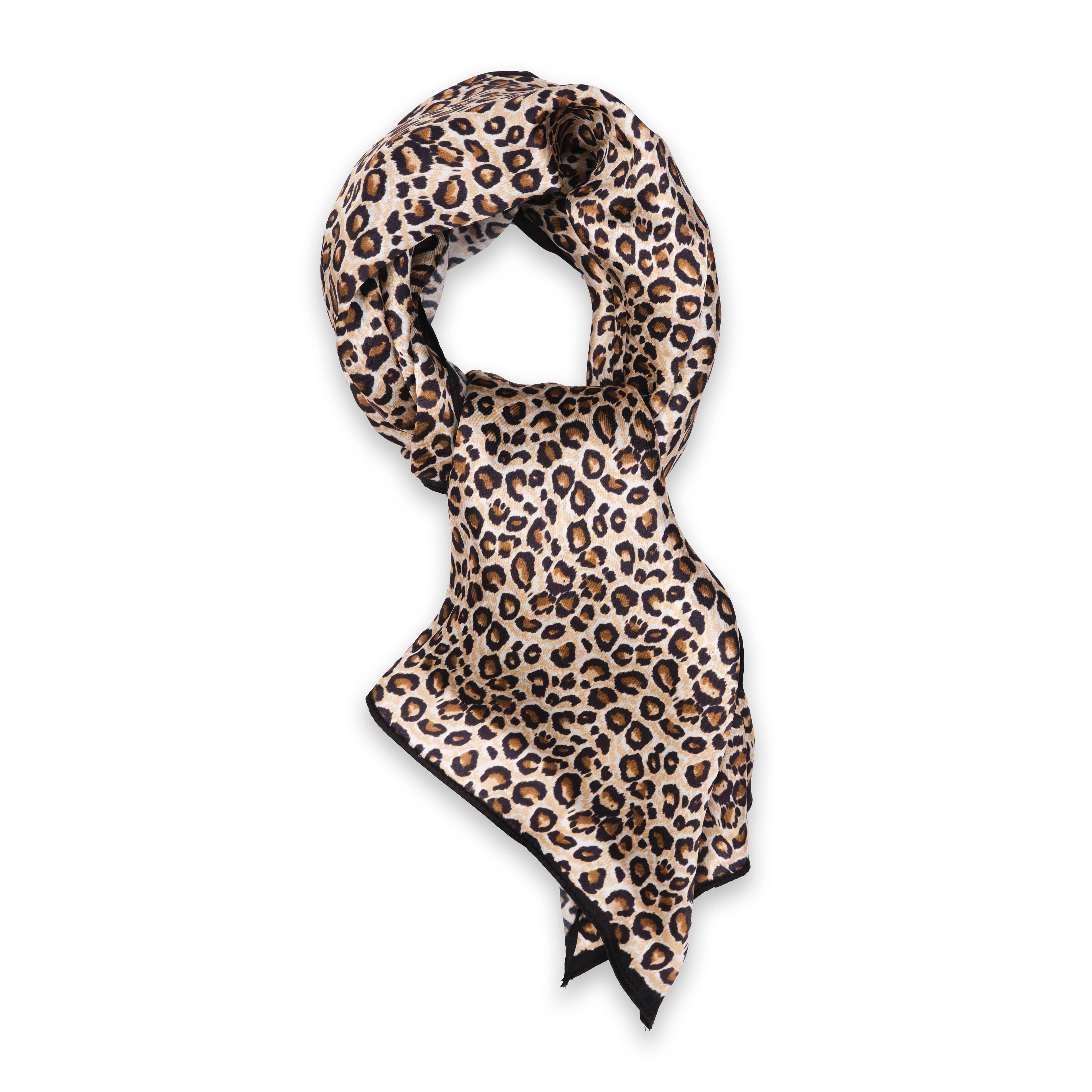 Leopard Scarf Pure Silk: Little Leopard