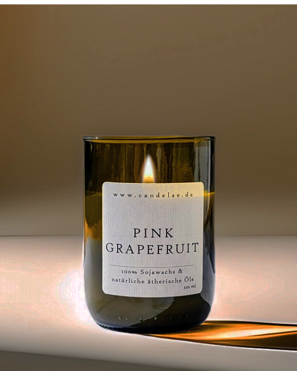 Pink Grapefruit Scented Candle by Candelae - Handmade with Natural Ingredients