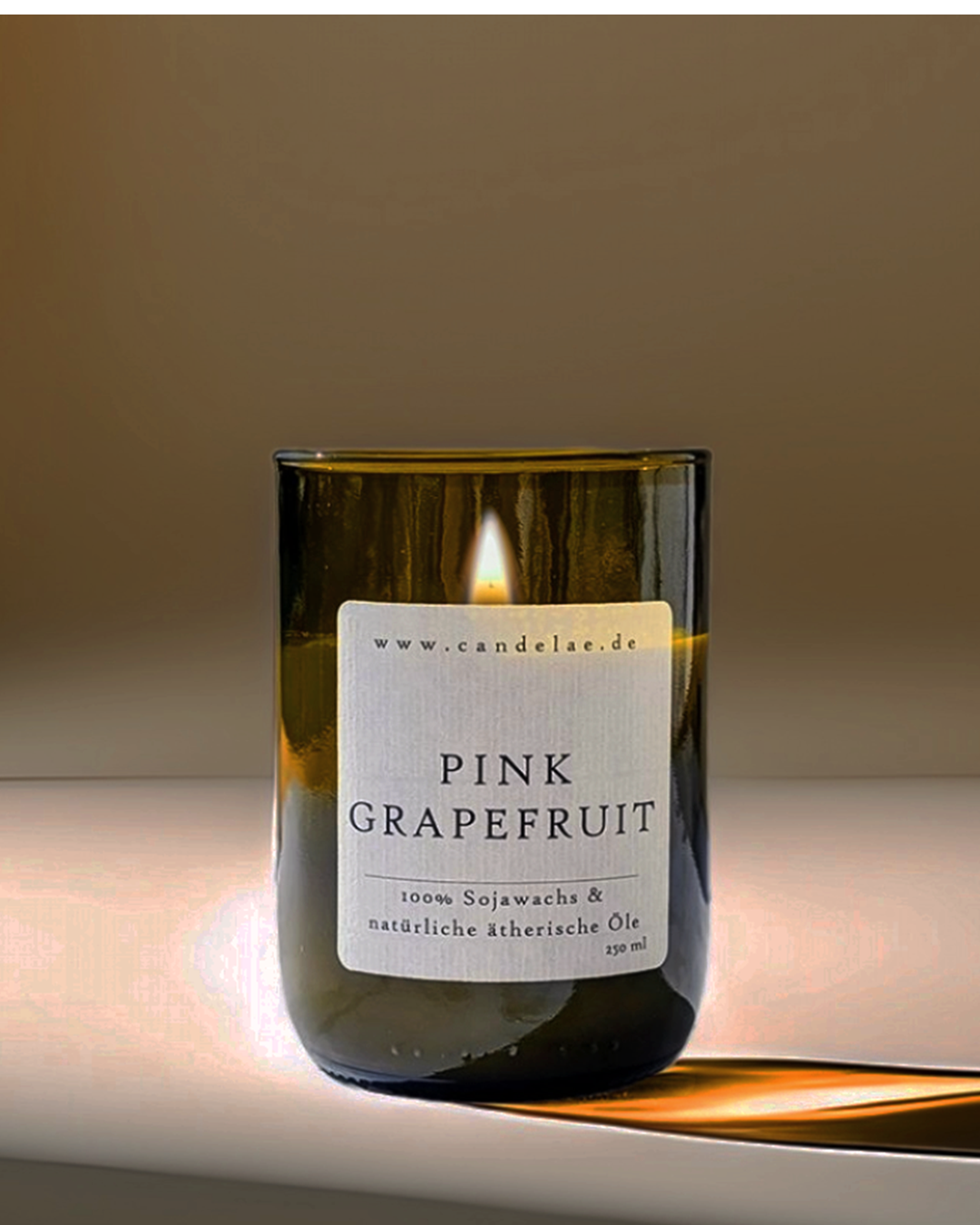 Pink Grapefruit Scented Candle by Candelae - Handmade with Natural Ingredients