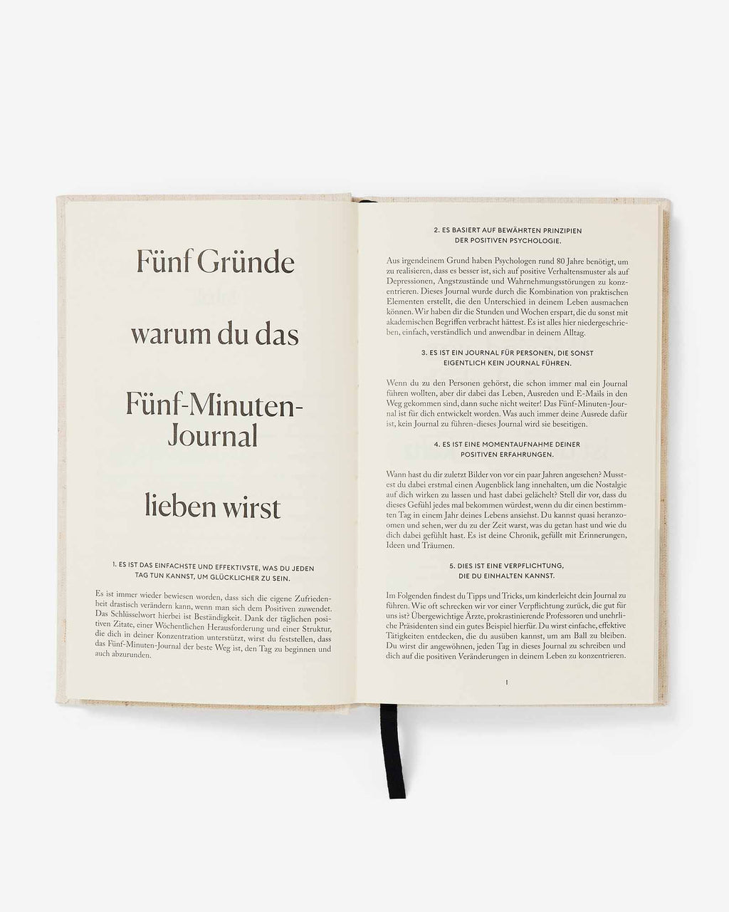 German The Five Minute Journal - Daily Guided Gratitude