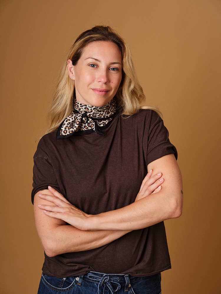 Leopard Scarf Pure Silk: Little Leopard