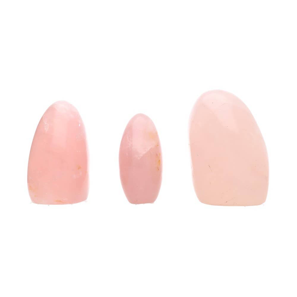 Polished rose quartz shapes: Package 0.500 kg