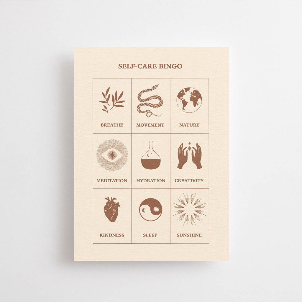 SELF-CARE BINGO  - POSTCARD - MINDFULNESS