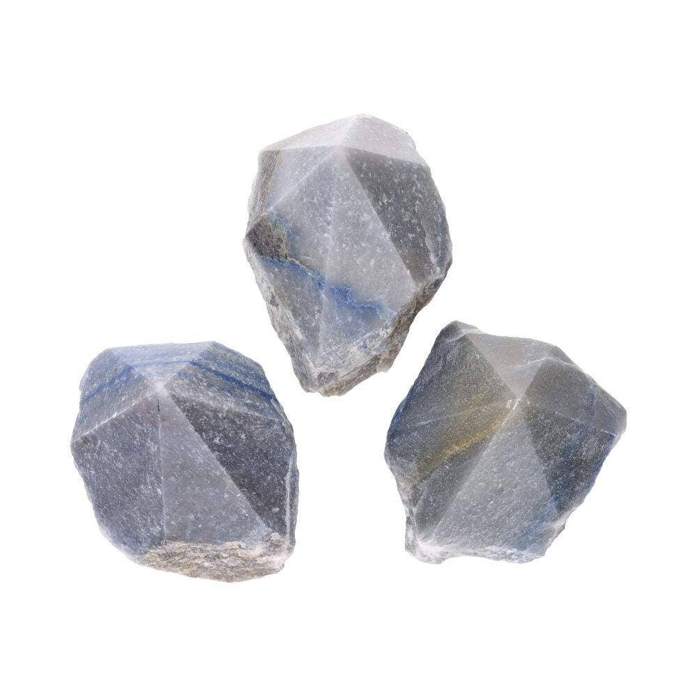 Semi-polished Blue Quartz Points: Pack 0,500 Kg