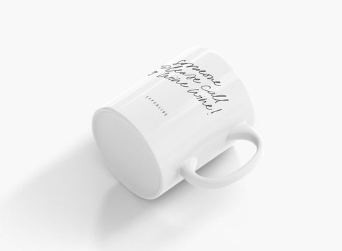 Ceramic mug/Call 9 Wine Wine
