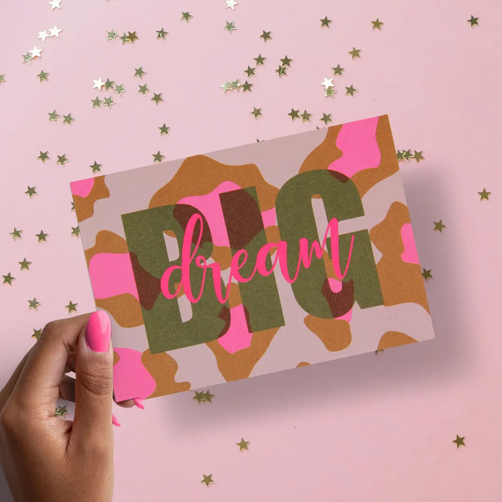 Postcard│dream BIG│Camouflage│
