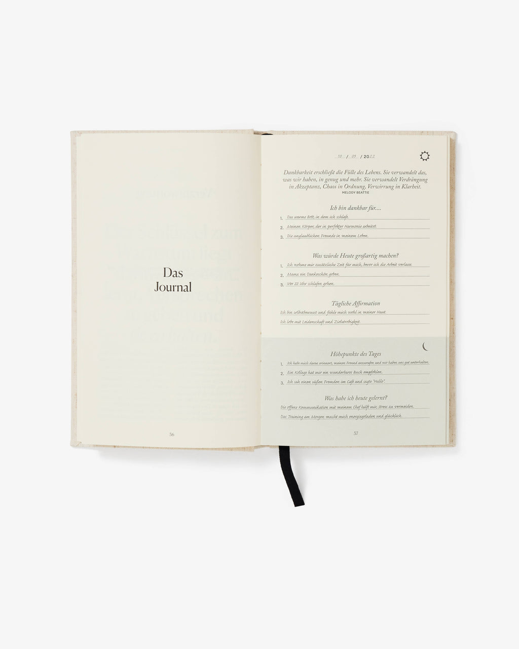 German The Five Minute Journal - Daily Guided Gratitude