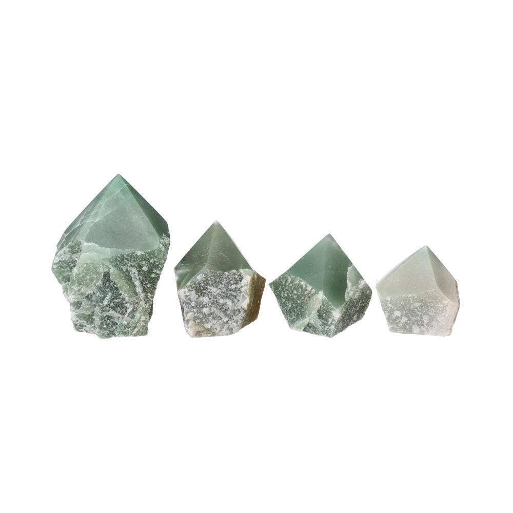 Semi-polished Green Quartz Points: Pack 0,500 Kg