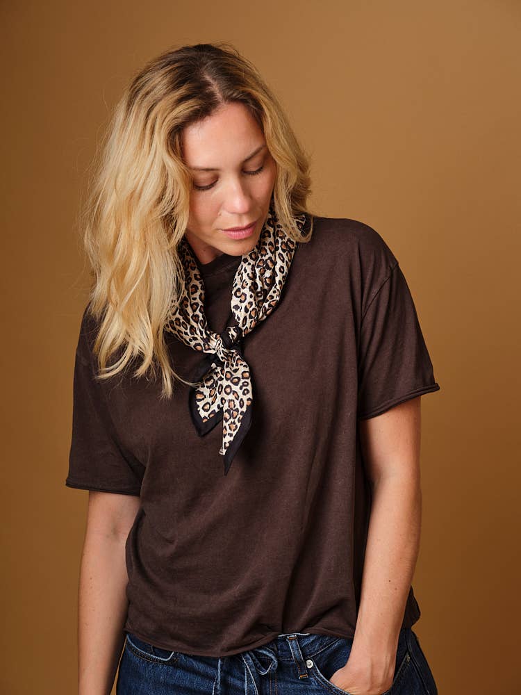 Leopard Scarf Pure Silk: Little Leopard