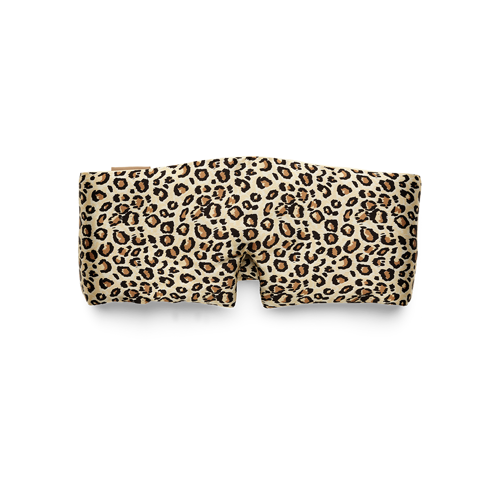 Pure Silk Sleep Mask Headband: Leopard