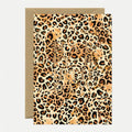 Leopard - Birthday Greeting card - Gold foil