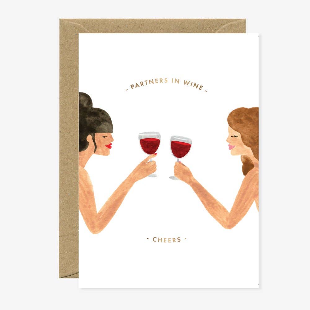 Partner in wine - Love & friendship Greeting card