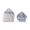 Semi-polished Blue Quartz Points: Pack 0,500 Kg
