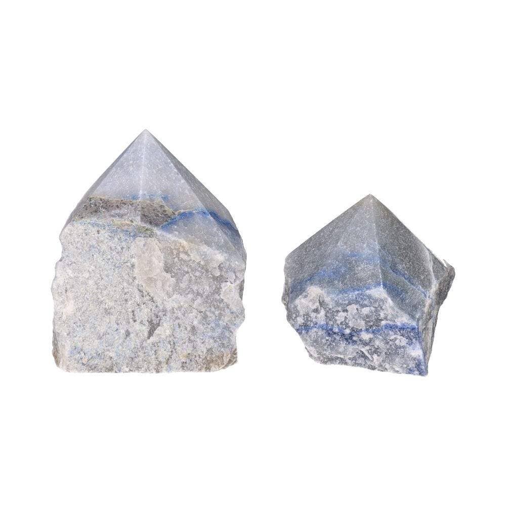 Semi-polished Blue Quartz Points: Pack 0,500 Kg