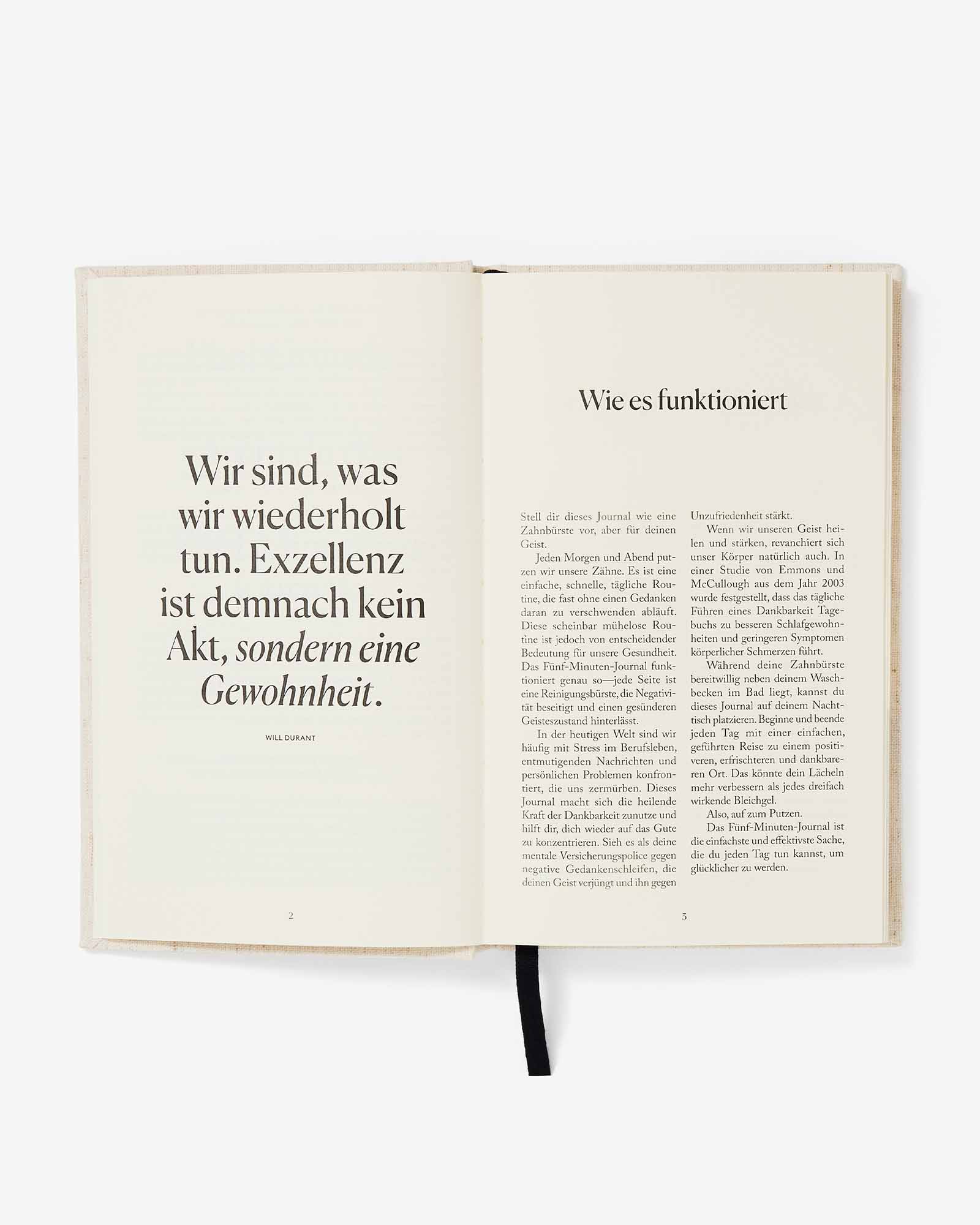 German The Five Minute Journal - Daily Guided Gratitude