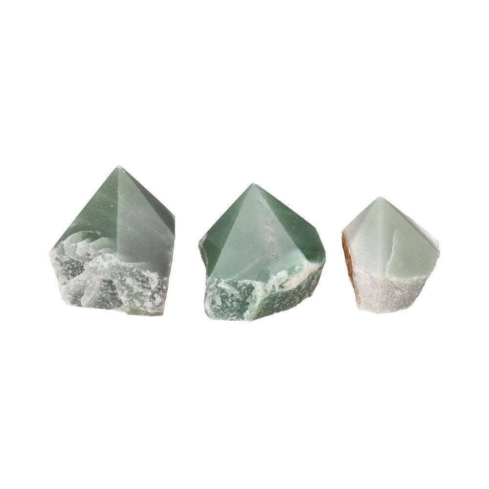 Semi-polished Green Quartz Points: Pack 0,500 Kg